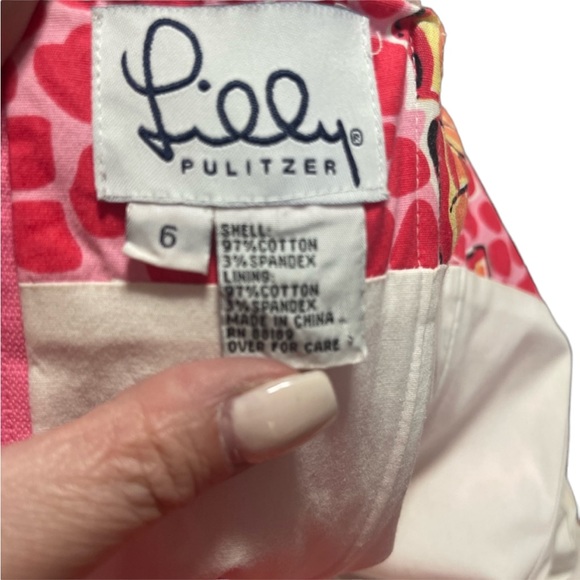 Lilly Pulitzer White Label strapless pink dress with butterflies. Size 6 - Picture 6 of 14